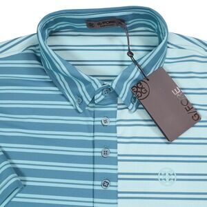 NEW G/FORE Striped Golf Performance Polo Shirt Wicking Stretch Mens XL MSRP $120
